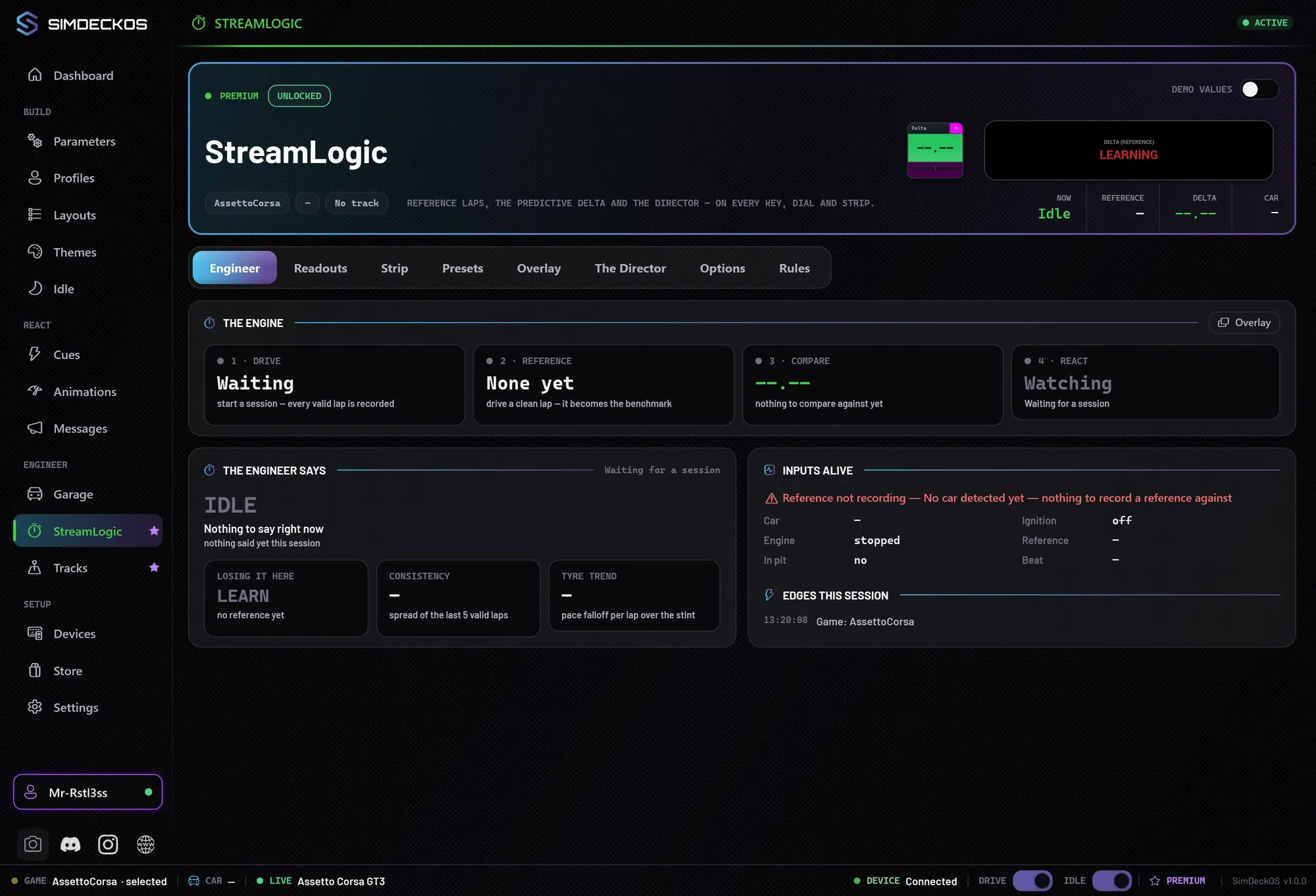 The SimDeckOS StreamLogic page